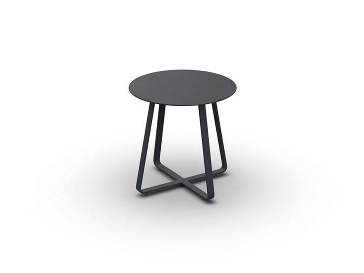 Elko Side Table Alu Charcoal Mat D45