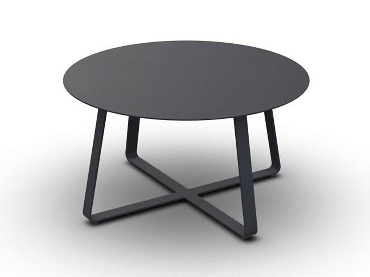 Elko Side Table Alu Charcoal Mat Alu D90