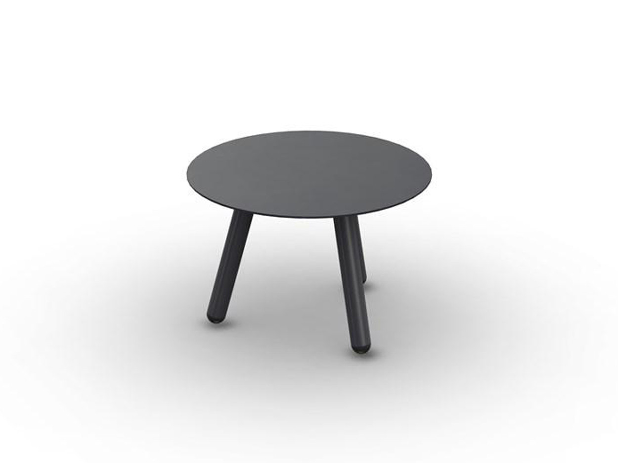 Bijzettafel Skate alu charcoal rond 450mm