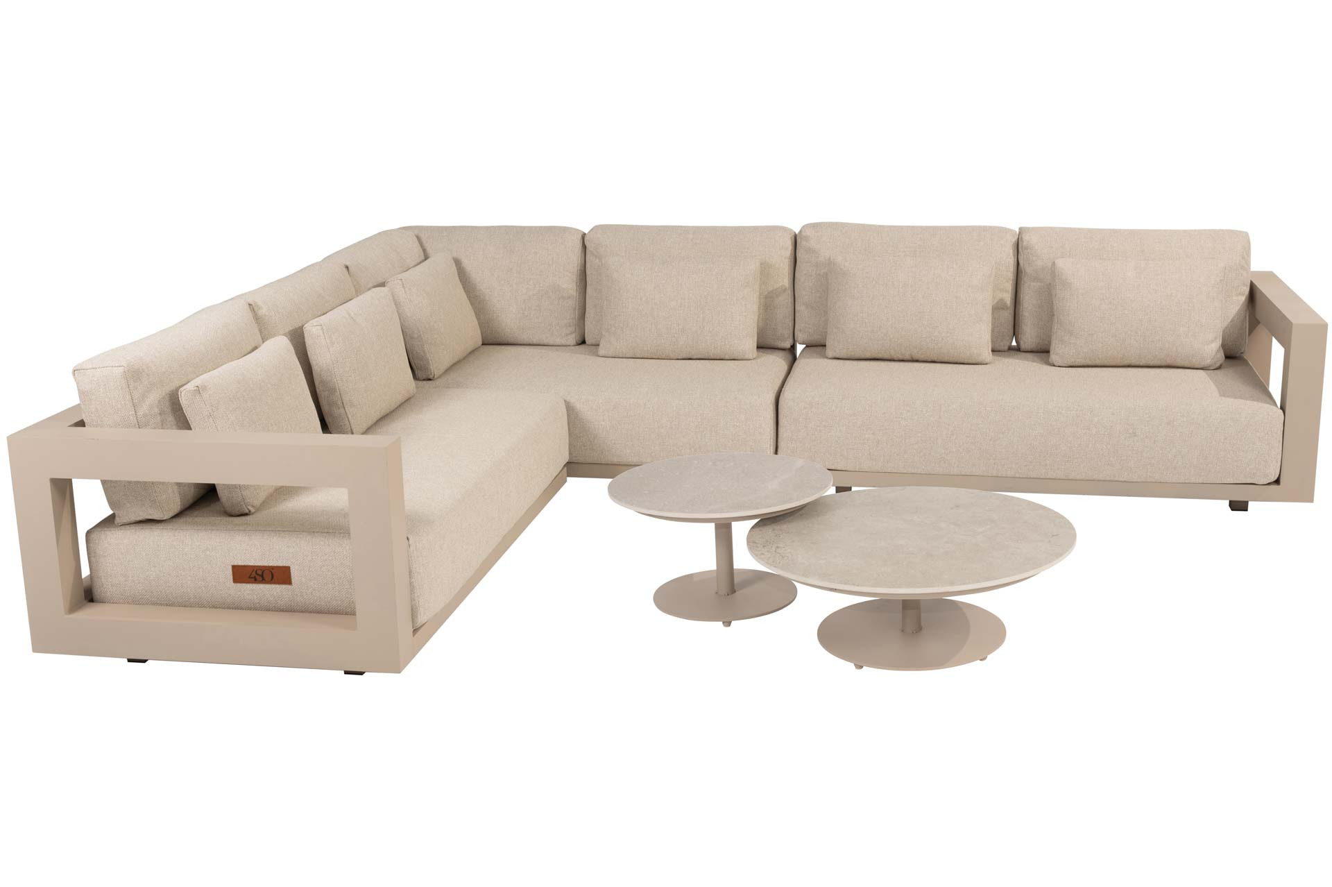 Metropolitan Latte Eck-Loungeset mit Boaz Couchtischen