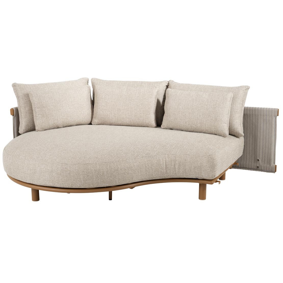 Safina chaise longue right arm amber with 7 cushions