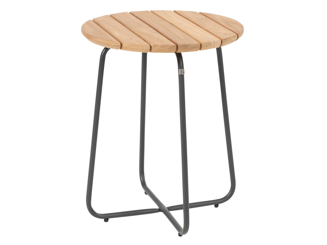 Verdi side table natural teak round 45 cm H 55