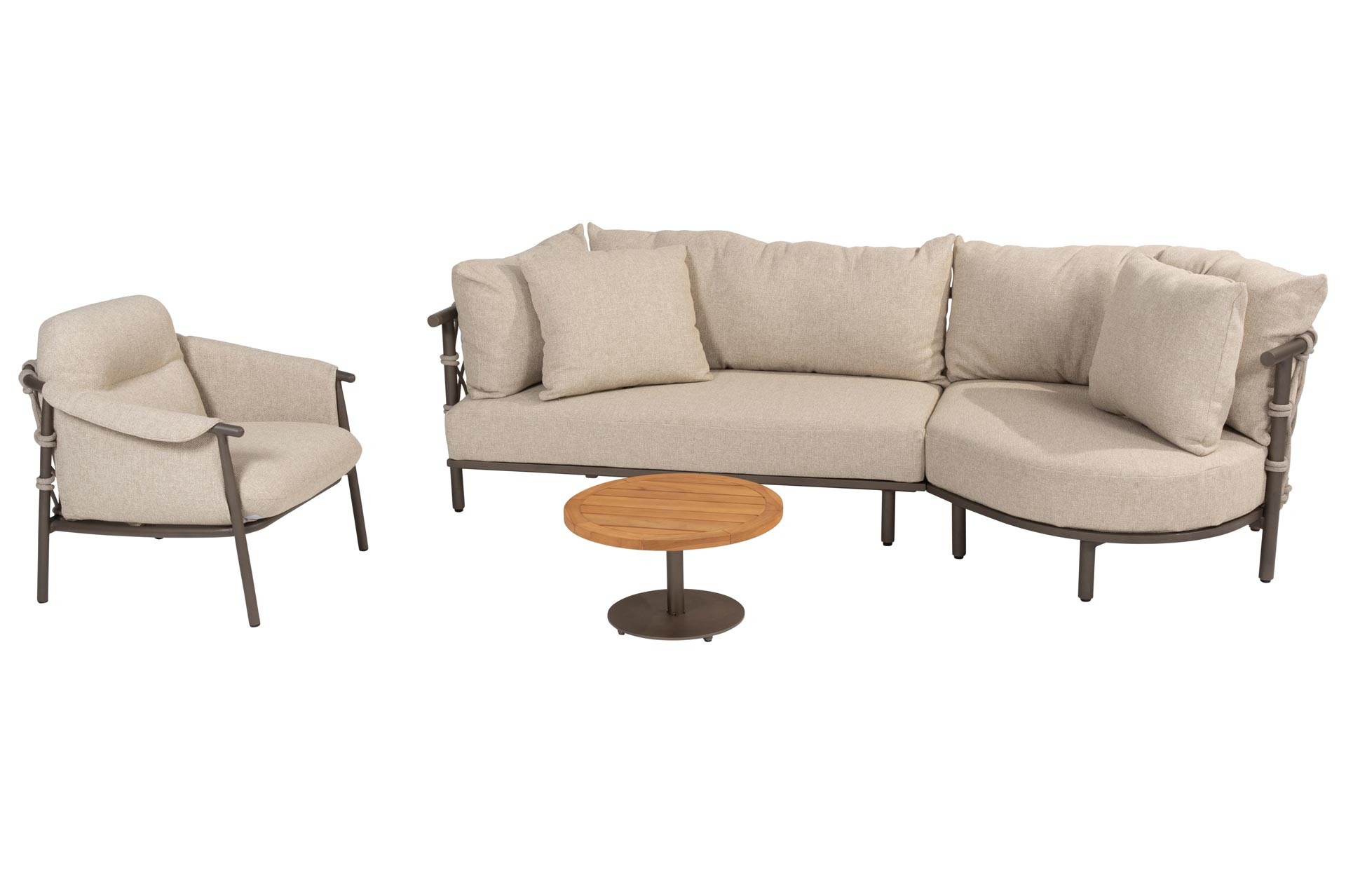Ezra Loungeset mit Loungestuhl und Volta Coffeetable