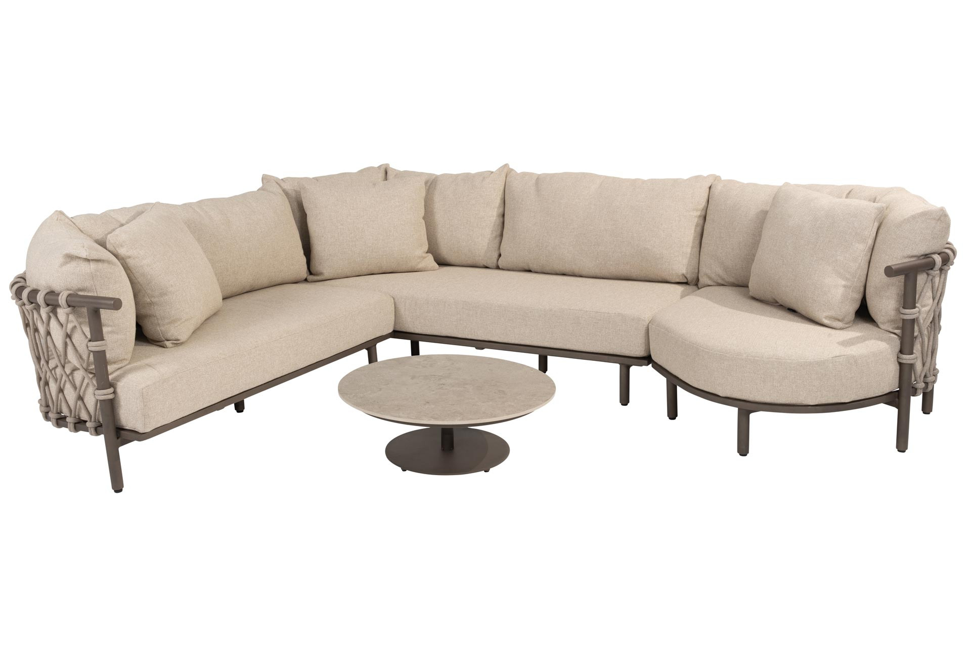 Ezra Eck-Loungeset mit Boaz Salontisch