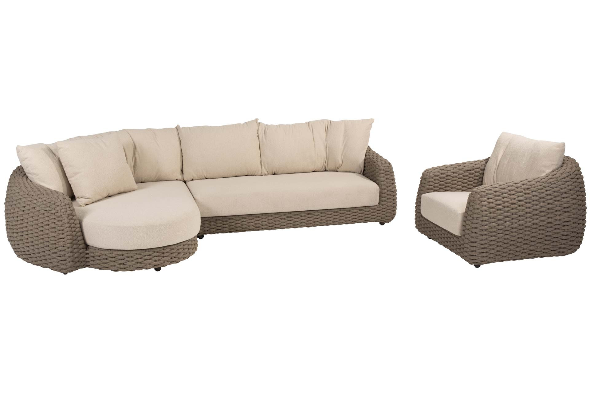Maxime Chaise-Loungeset mit Stuhl