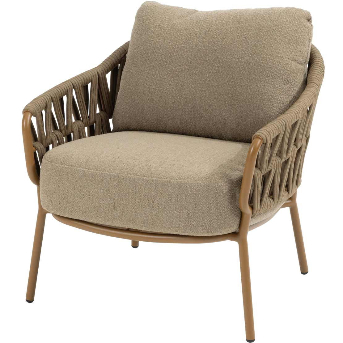 Biarritz low dining chair amber with 2 cushions