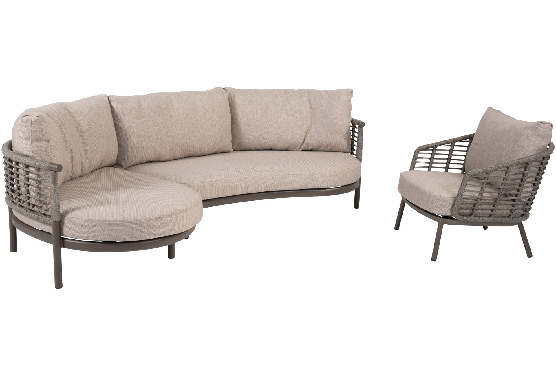 Puglia Terre Chaise-longue-Loungeset mit Loungesessel