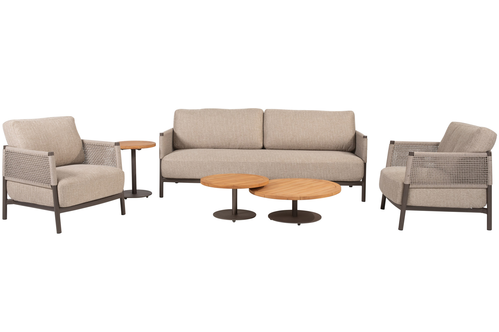 Savanne Stuhl-Bank-Loungeset mit Volta Salon und Beistelltisch