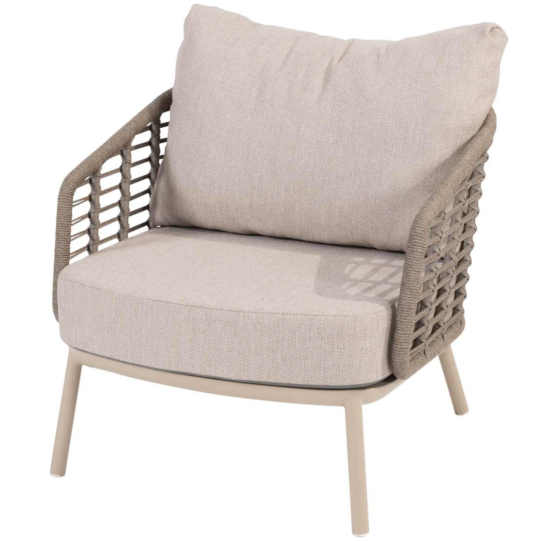 Puglia living chair latte with 2 cushions
