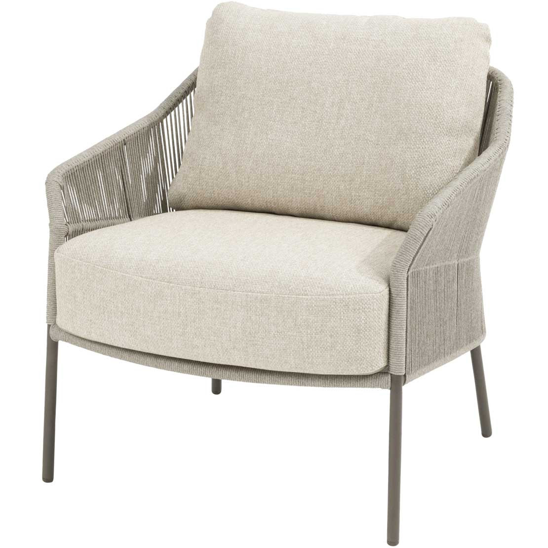 Florence low dining chair terre with 2 cushions
