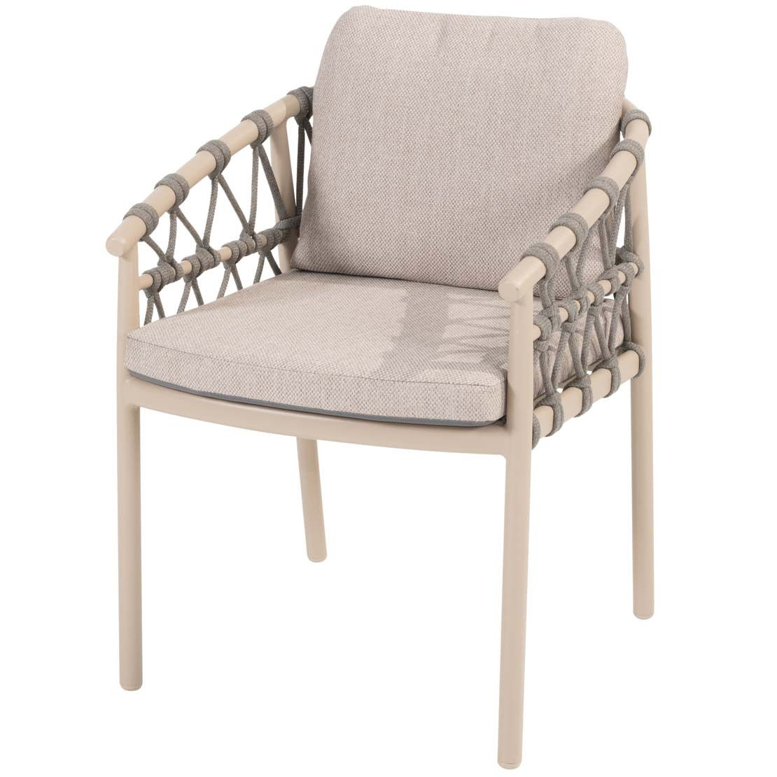 Piacenza dining chair latte with 2 cushions