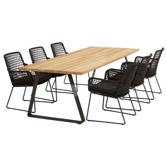 Athena anthracite dining tuinstoel