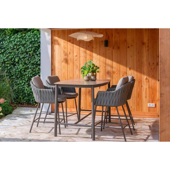 Cannes high dining chair terre with 2 cushions