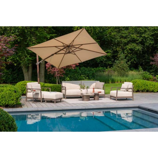 Capresi footstool terre with cushion