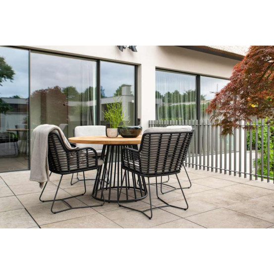 Fabrice dining chair Anthracite/Anthracite with 2 cushions