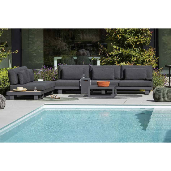 Fano Lounge Base 2-Seat Alu Charcoal Mat
