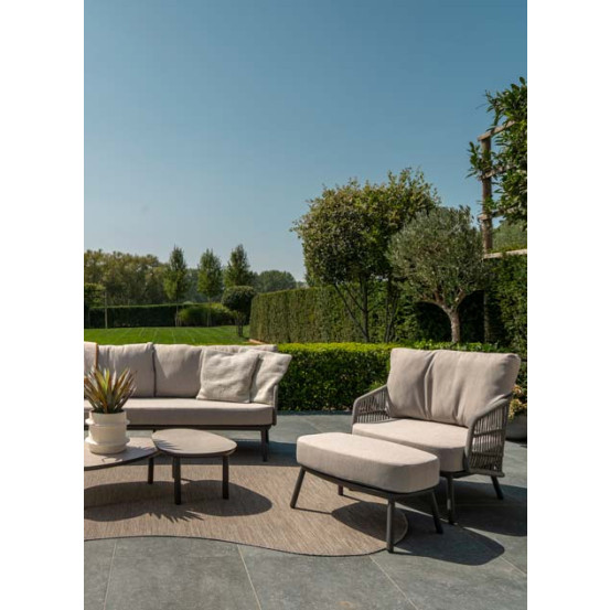 Alicante Loungeset mit Stühlen, Bank und Hocker