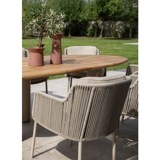 Bernini dining chair latte with 2 cushions