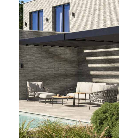 Calpi footstool anthracite with cushion