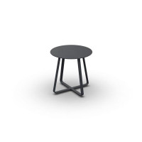 Elko Side Table Alu Charcoal Mat D45