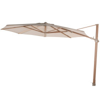 Siesta Premium 350 cm ø Woodlook frame - Sand