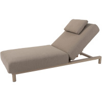 Madeira sunbed with cushion and head support latte