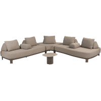 Santorini modulare Eck-Loungeset mit Sofie Couchtisch
