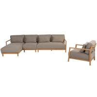 Marie Chaise-Loungeset mit Center und Loungesessel