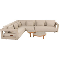 Metropolitan Latte Eck-Loungeset mit Finn Couchtischen