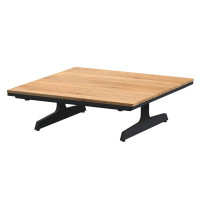 Endless multi concept Anthracite coffee table teak 95 x 95 x 30 cm