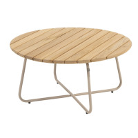 Verdi coffee table natural teak 73 round H 35 Latte