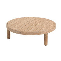 Sem coffee table brushed teak round 80 x 25 cm