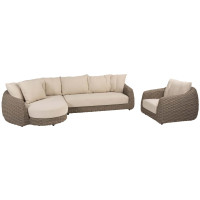 Maxime Chaise-Loungeset mit Stuhl