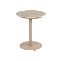 Boaz side table ceramic central leg latte 45 X 55 cm