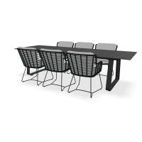 Dekton Rechteckiger Bromo Tisch Elko mit Fabrice Stühlen