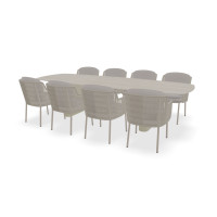 Dekton Rechteckiger Bootsformiger Nebu Tisch Carissimo mit Bernini Stühlen