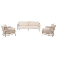 Puccini Stuhl-Bank Loungeset 3-teilig