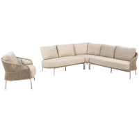 Florence Latte Eck-Loungeset mit Loungesessel