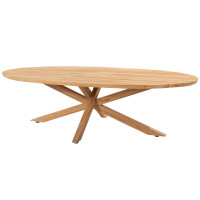 Prado teak low dining table ellips 240 x 115 cm