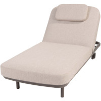 Milano sunbed terre with cushion and headrest