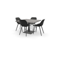 Granit Quadratischer Tan Brown Tisch Arco mit Galati Stühlen
