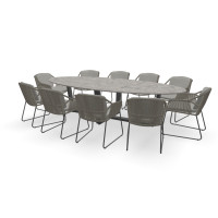 Dekton Oval Ceppo Tisch Milano mit Accor Stühlen
