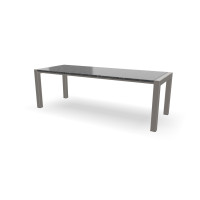 Granit Rechteckiger Steel Grey Tisch Seitenlieger Edelstahl