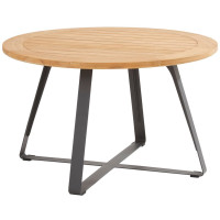 Basso Teak aluminium anthracite Gartentisch Ø 130 cm