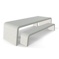 Liv Betonoptik-Gartentisch mit zwei Betonoptik-Bänken