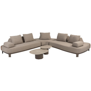 Santorini modulare Eck-Loungeset mit Sofie Couchtischen
