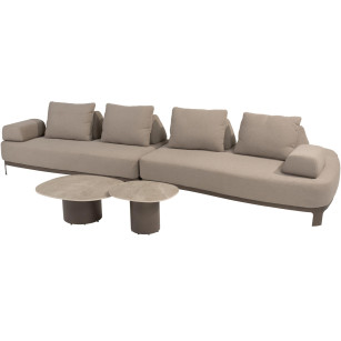 Santorini modulare Loungebank mit Sofie Couchtischen