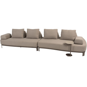 Santorini modulare Loungebank mit Sofie Support Table