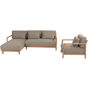 Marie Chaise-Loungeset mit Loungesessel