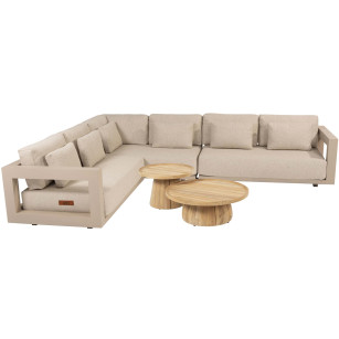 Metropolitan Latte Eck-Loungeset mit Pablo Couchtischen